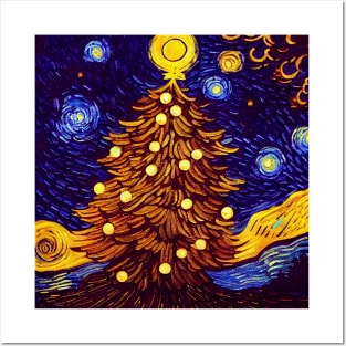 Van Gogh Starry Tree 01 Posters and Art